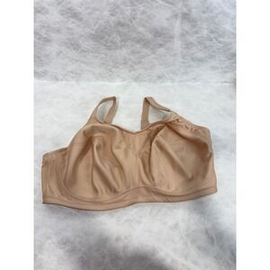 Breezies Tan Unlined Underwire Full Coverage Bra 46DD Style A264053 Nude